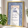 Customized Nikah Nama Frame Turkish Style - Gold - The Framers