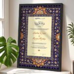 Luxury Marriage Certificate Frame for Muslim Weddings - Customizable - Gold - The Framers