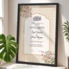 Nikkah Gift for Muslim Couple Personalized Wedding Certificate Frame - Black - The Framers