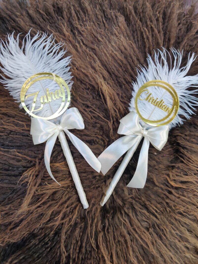 Set of 2 Customize Nikkah Pen with beautiful Name Cutting