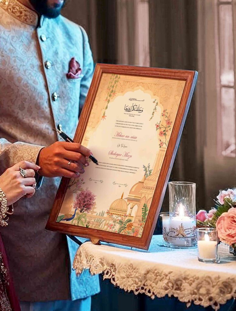 Niakah nama signing Nikah certificate