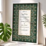 multi color white wooden nikkah frame