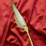 Metallic Owl Quill Feather Pen - Gold Dip Pen