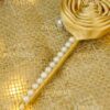Luxury Nikkah Pen with Gold Flower Ribbon - Customized