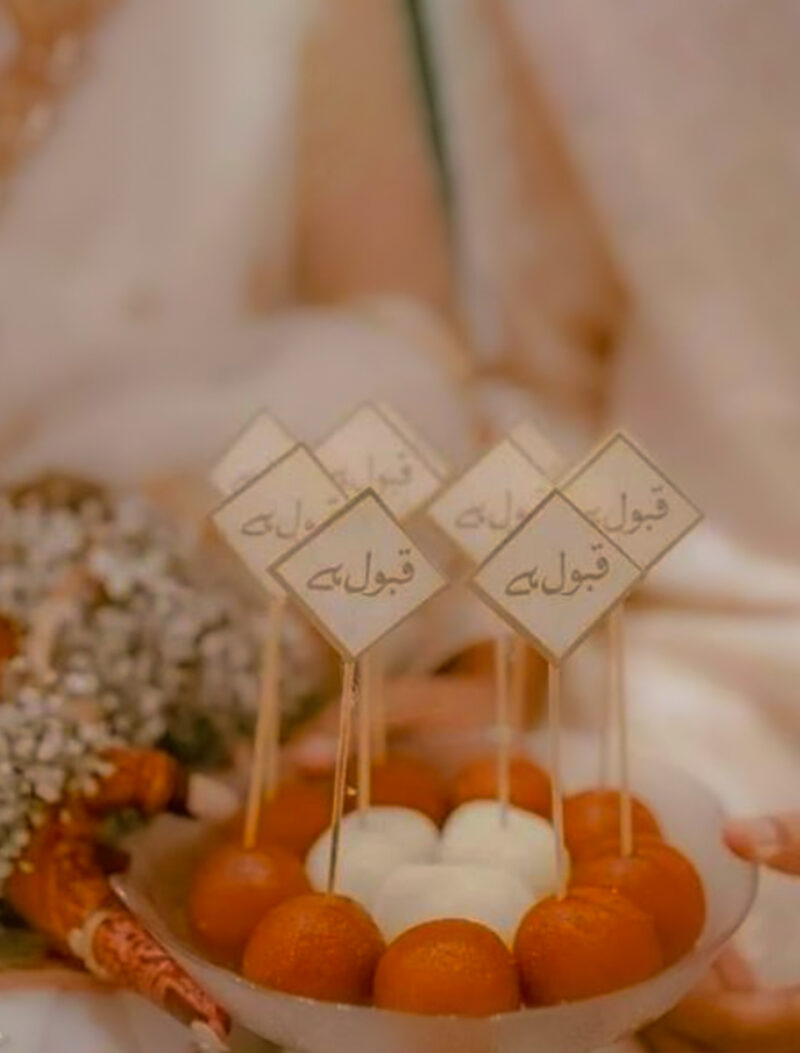 Diamond Shaped "Qubool Hai" Sweet Topper