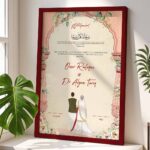Traditional Couple Wedding Nikah Custom Frames