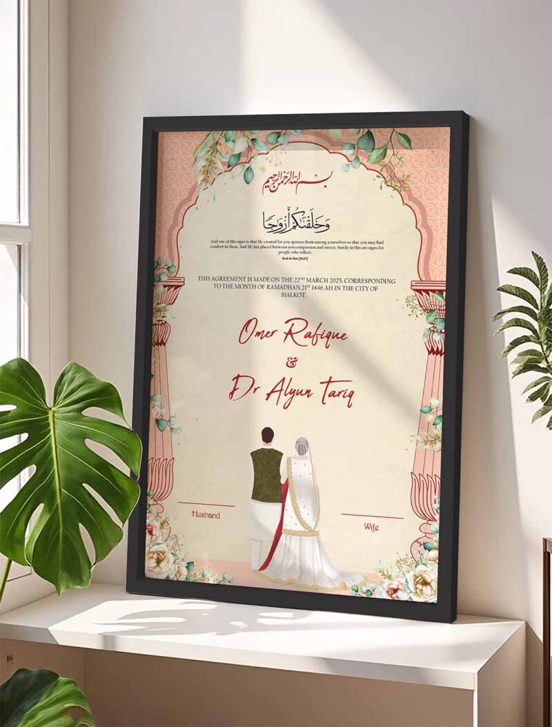 Traditional Couple Wedding Nikah Frames