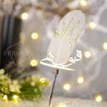 Luxury Silver Nikkah Pen with white feather - Imported