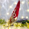 Quill Feather Luxury Metallic Nikkah Pen with Red Gold Feather