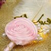 Pink Luxury Nikkah Pen with Flower and Feather
