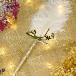 Qabool Hai Nikkah Pen Silver Glitter Lace & Feather