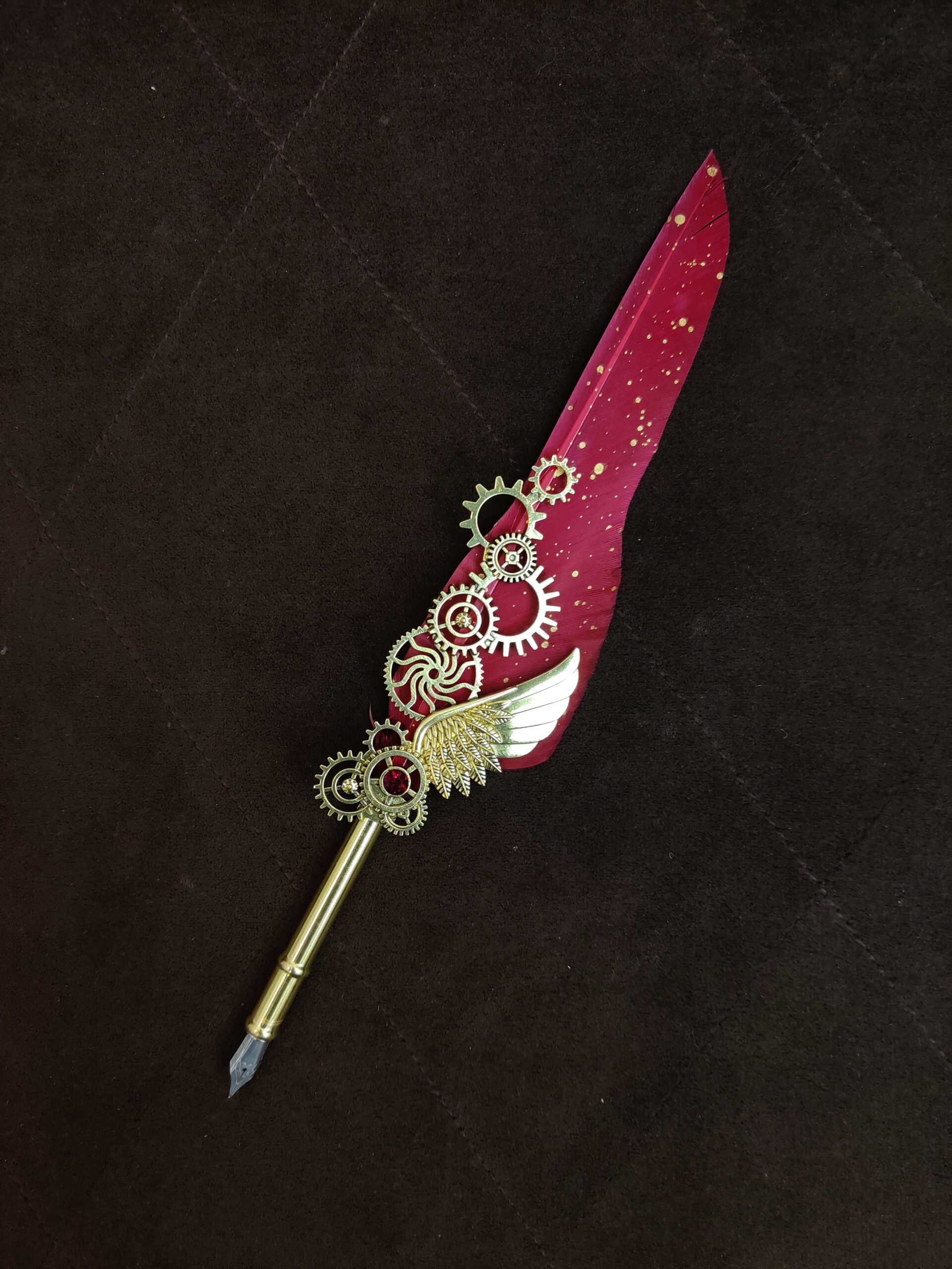 Red Feather Metallic Nikkah Dip Pen
