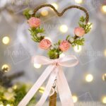 Handmade Jute Nikkah Pen with Flowers