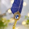 Vintage Style Blue Stone Luxury Nikkah Dip Pen - Imported