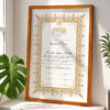 Wooden Nikkah Certificate