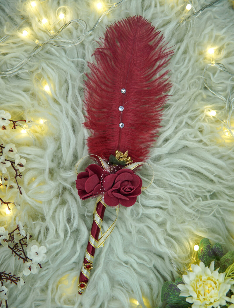 Maroon Nikah Pen for Bride and Groom
