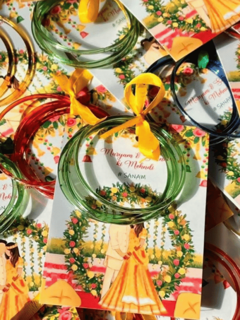 Bangle Card Favours for Wedding