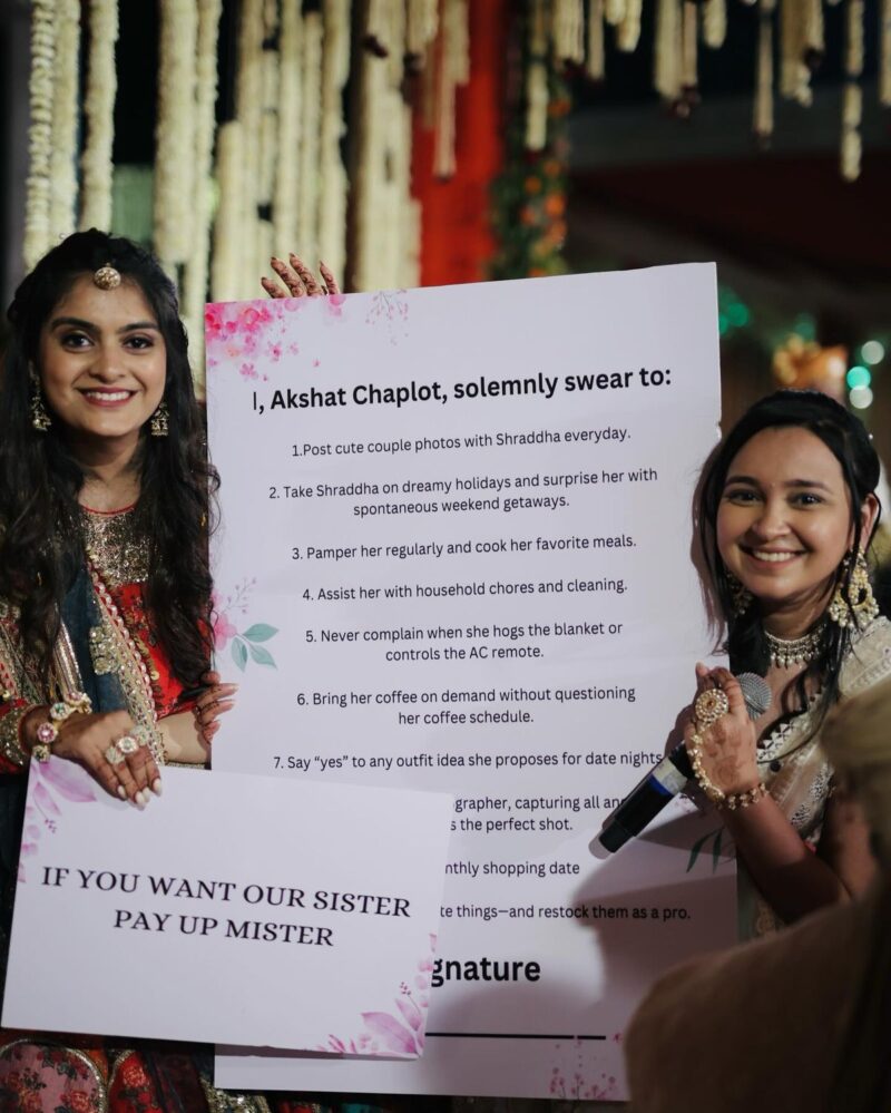 Wooden Contract Board for Weddings