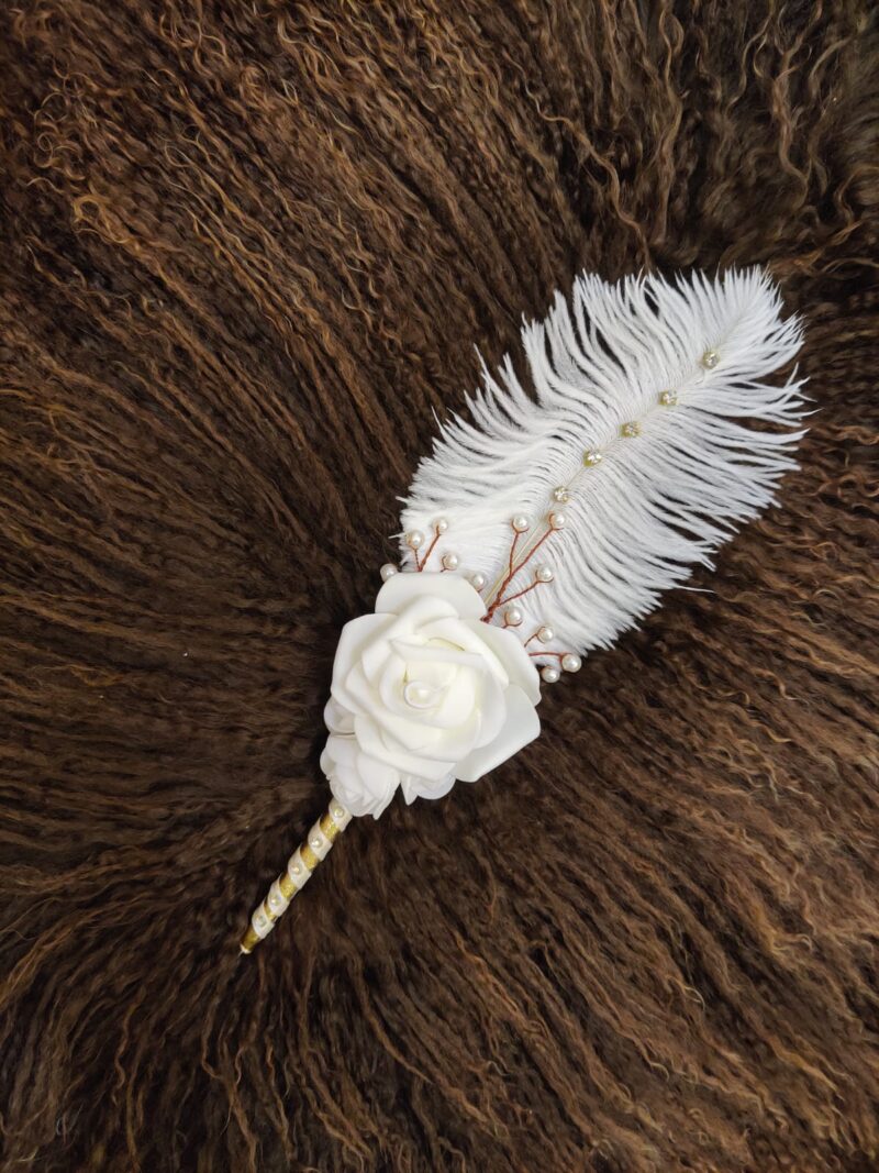 Handmade White Feather Pen
