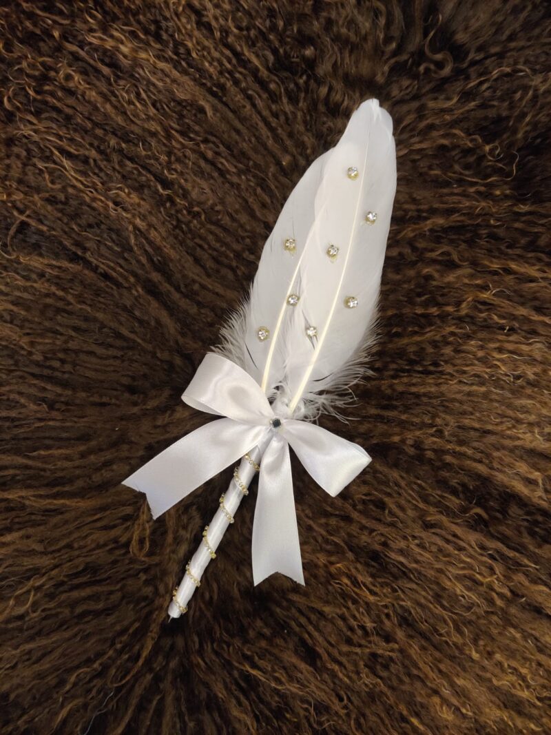 Handmade White Nikkah Pen with Bow