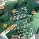 Floral Acrylic Wedding Card