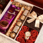 Luxury Anniversary Gift Box for Wife (Chocolates, Watch & Roses)