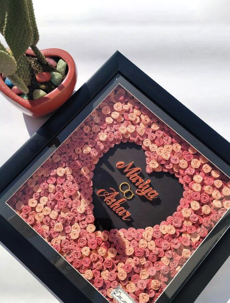 Personalized Shadow Box for Couples Anniversary Gift