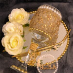 Doodh Pilai Glass with Round Mirror Tray