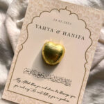 Elegant Mughal Arch Nikkah Favor Card with Dua