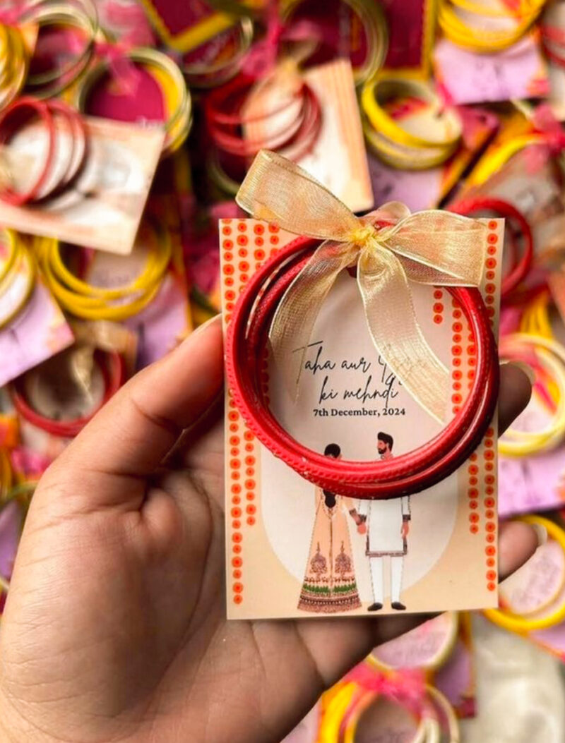 Mehndi Bangle Favor Cards