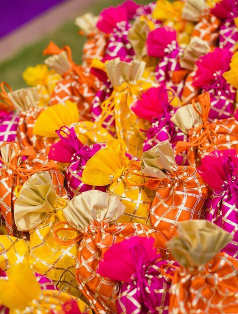 Colorful Potli Favor Bags (Set for Mehndi & Dholki)