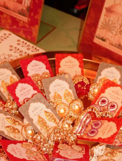 Personalized Jhumka Favor Card (with Earrings)