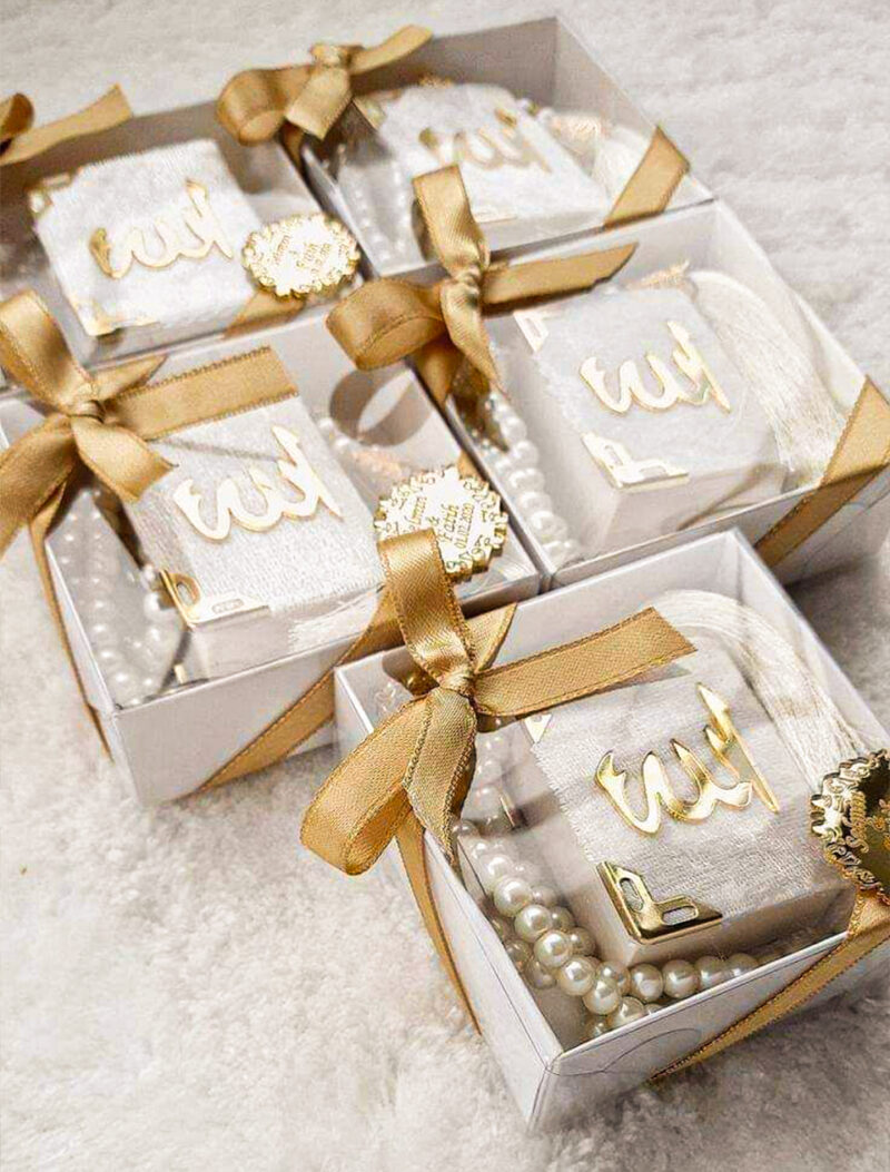 Luxury Mini Quran Favor Set (with Tasbeeh & Box)