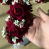 Regal Maroon Rose & Gem Artificial Gajra