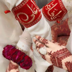 Red Velvet "Ya Ali Ya Fatima" Imam Zamin Armbands (Pair)