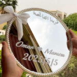 Classic Personalized Bridal Mirror with Satin Bow