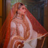 Shop Traditional Red Nikkah Dupatta (Sheer Net)