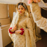 Classic Kiran Entry Dupatta with Sequin Spray (Ivory & Gold)