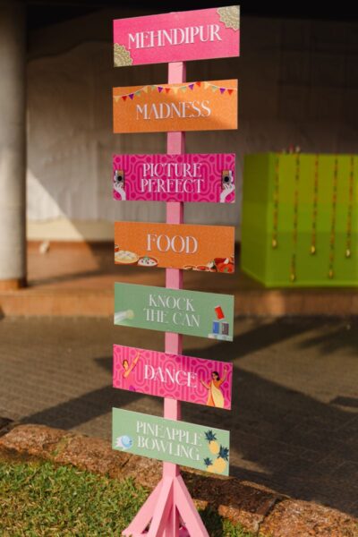 Funky & Festive Mehndi Directional Sign Post