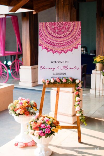 Custom Mehndi Welcome Board (Funky & Traditional) | The Framers
